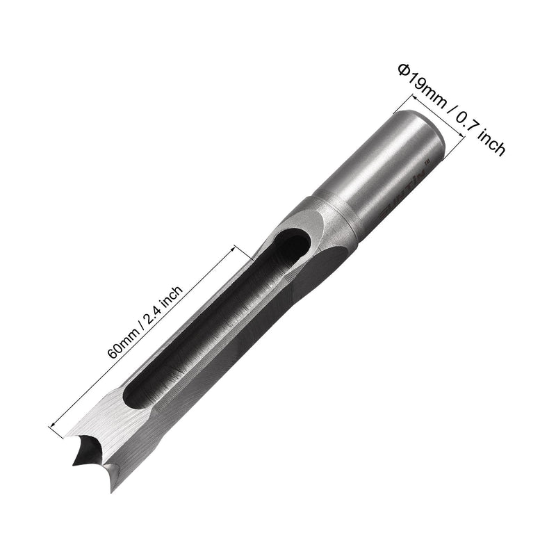  [AUSTRALIA] - uxcell Square Hole Drill Bits for Wood 7/16" x 210mm Mortising Chisel Bit Auger Spur Cutter Tool for Woodworking Carpentry Drilling Tool