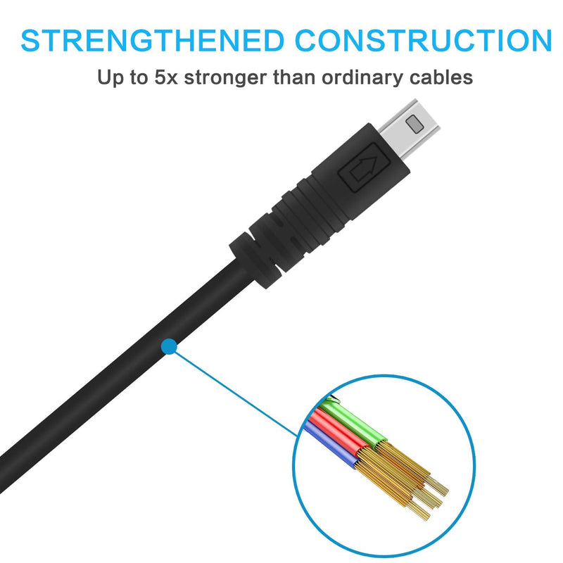 [AUSTRALIA] - Replacement UC-E6 UC-E23 UC-E17 Camera USB Cable Photo Transfer 8 Pin Cord Compatible with Nikon Digital Camera SLR DSLR D3200 D3300 D750 D5300 D7200 Coolpix L340 L32 A10 P520 P510 P500 & More (4.9ft)