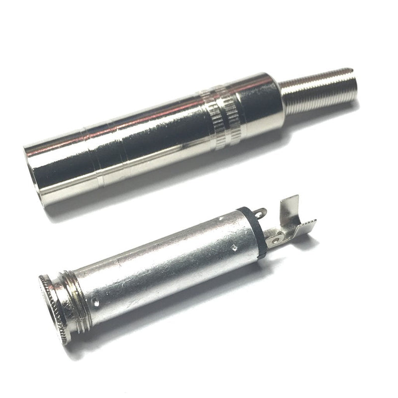  [AUSTRALIA] - CESS 1/4 Inch TS Female Jack -1/4" Cable Connector for Microphone and Guitar - 6.35mm Mono Socket (4 Pack)