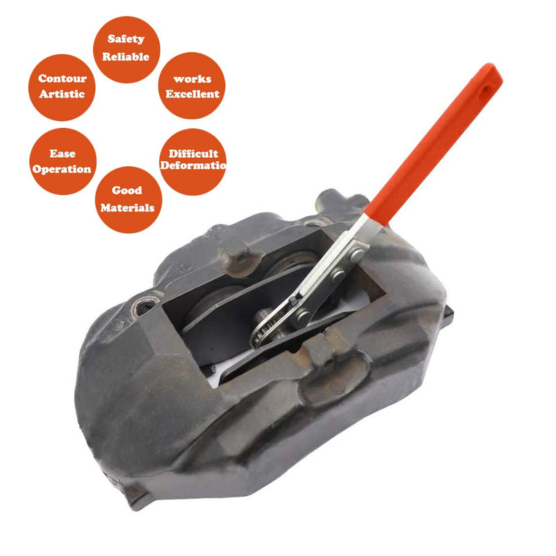  [AUSTRALIA] - Brake Caliper Press,IRmm Ratchet Car Brake Piston Caliper Wrench Spreader Tools,360 Degree Ratchet Swing with Gloves(Orange)