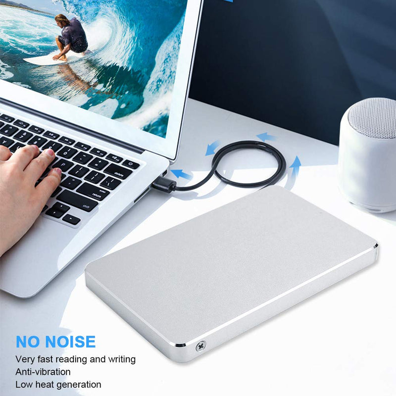  [AUSTRALIA] - Portable 500GB External Hard Drive Portable HDD, Small Portable Mobile Hard Disk– USB 3.0 for PC, Mac - External Solid State Drive,White