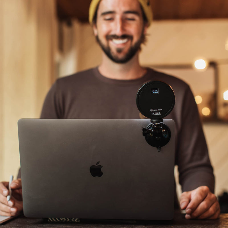  [AUSTRALIA] - Lume Cube Video Conference Lighting Kit LITE Edition | Lighting Accessory for Laptop | Live Stream, Remote Working, Zoom Webcam | Adjustable Brightness and Color Temperature | Computer Mount Included