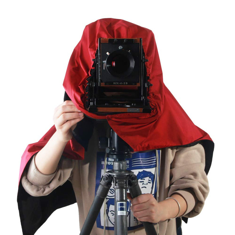  [AUSTRALIA] - eTone Red Black Professional Focusing Hood Dark Cloth for 4x5 Large Format Camera Warpping Protection