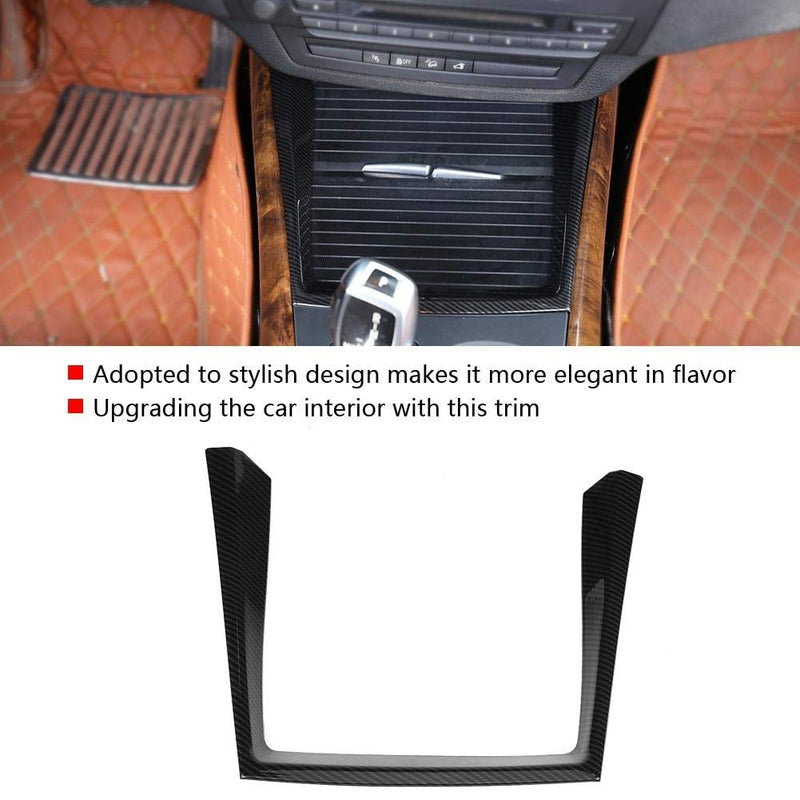  [AUSTRALIA] - Water Cup Holder Cover,Car Carbon Fiber Style Water Cup Holder Cover Trim for X5 E70 2008-2013
