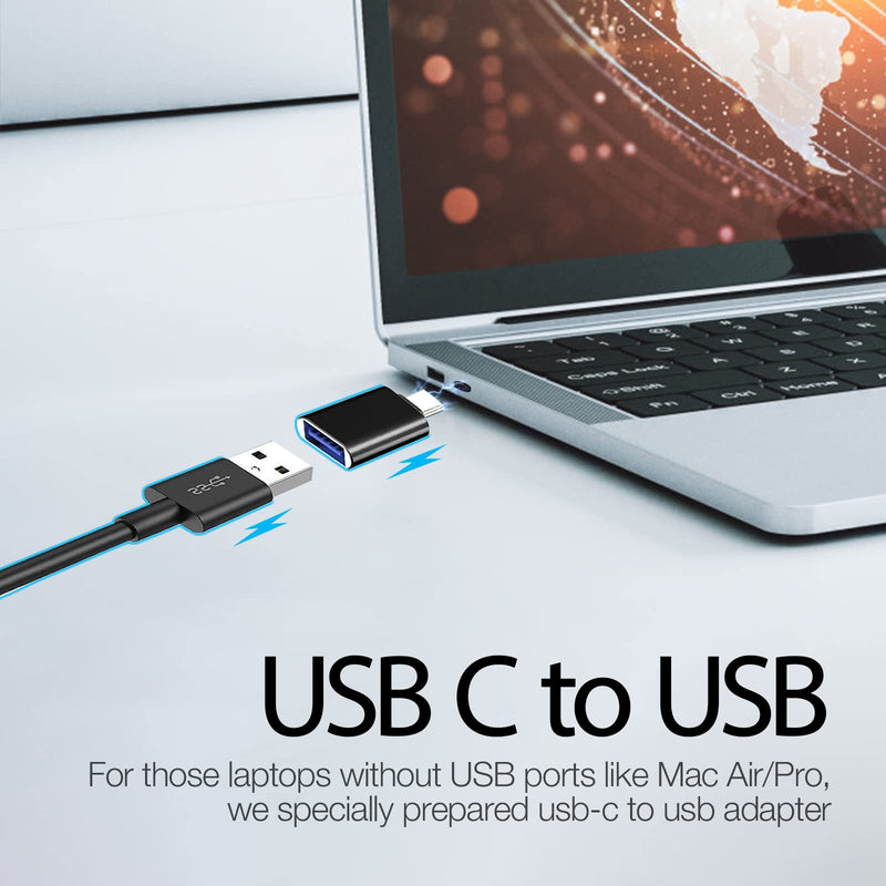  [AUSTRALIA] - ABRRU USB Computer Speaker for Laptop, PC, External Speakers for Desktop Computer, Crystal Clear Sound, Rich Bass, Loud Volume, Direct Control, Plug-N-Play Black