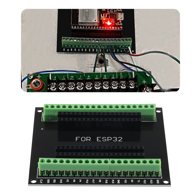 [AUSTRALIA] - 5Pcs ESP32 Breakout Board GPIO 1 into 2 for 38PIN Terminal Screw Board Compatible with ESP32 ESP-WROOM-32 ESP32-DevKitC Block PCB Microcontroller Development Board