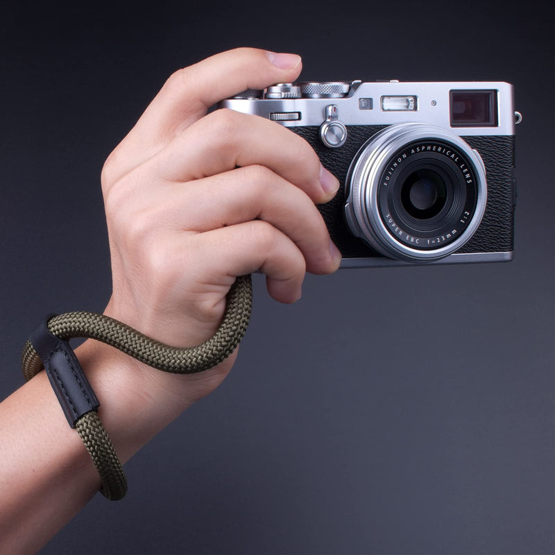  [AUSTRALIA] - VKO Camera Wrist Strap, Rope Camera Strap Wrist for DSLR SLR Mirrorless Cameras Hand Strap Black Green