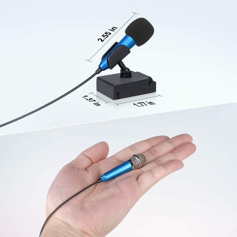Uniwit Mini Portable Vocal/Instrument Microphone for Mobile Phone Laptop Notebook Apple iPhone Sumsung Android with Holder Clip - Blue - LeoForward Australia