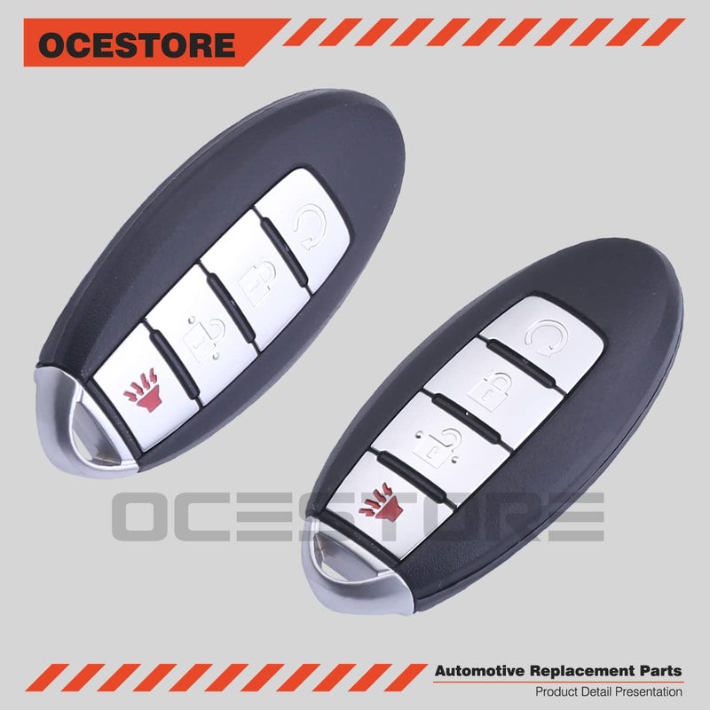  [AUSTRALIA] - OCESTORE 2 Pcs 4 Button Car Key Fob Keyless Entry Remote Replacement for 2016-2017 Pathfinder Titan Xd Replace KR5S180144014 285E3-5AA3D