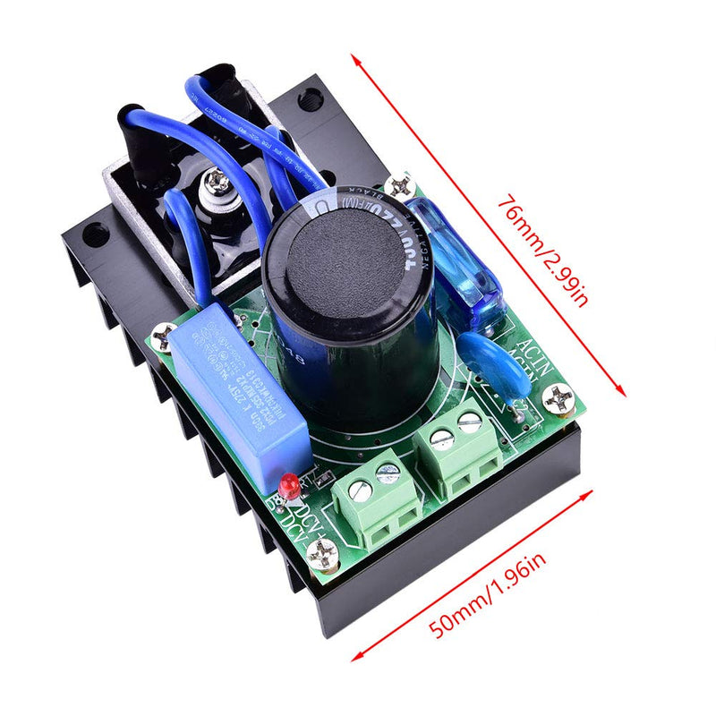  [AUSTRALIA] - 0-220V AC / 0-311V DC 10A Rectifier Board Power Supply Board Rectifier with lightning protection tube, NTC surge current and fuses