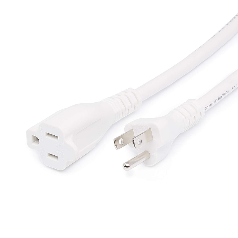 Amazon Basics 15-Foot Extension Cord - 13 Amps, 125V - White Single - LeoForward Australia