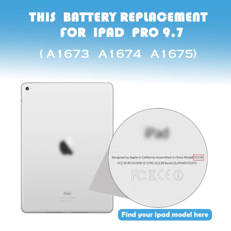  [AUSTRALIA] - FixCracked Battery Replacement Parts for ipad pro 9.7 2016 (A1673, A1674,A1675)…