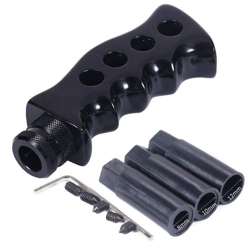  [AUSTRALIA] - Bashineng Universal Gear Shifter Knob Handle Shape Stick Shift Head Fit Most Manual Automatic Cars (Black)