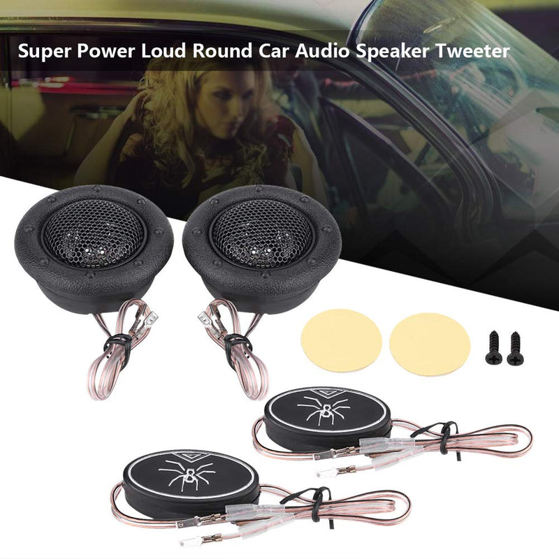 Qiilu Pair of 12V 150W Car Mini Super Power Loud Dome Audio Speaker Tweeter Loudspeaker Horn Plastic, Metal - LeoForward Australia