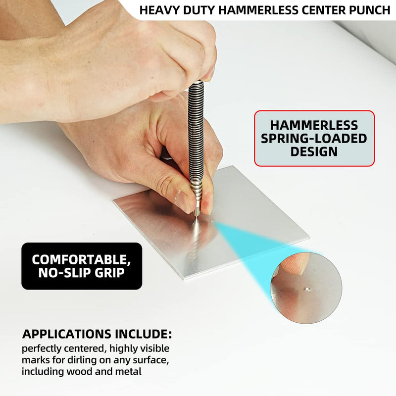  [AUSTRALIA] - BESTNULE 4-Piece Nail Setter Dual Head Nail Set & Dual Head Center Punch & Hammerless Cold Chisel & Hinge Pin Remover Punch Set, Nail Setter Features 1/8-in, 3/32-in, 3/16-in, 1/16-in, 5/16-in, 1/8-in