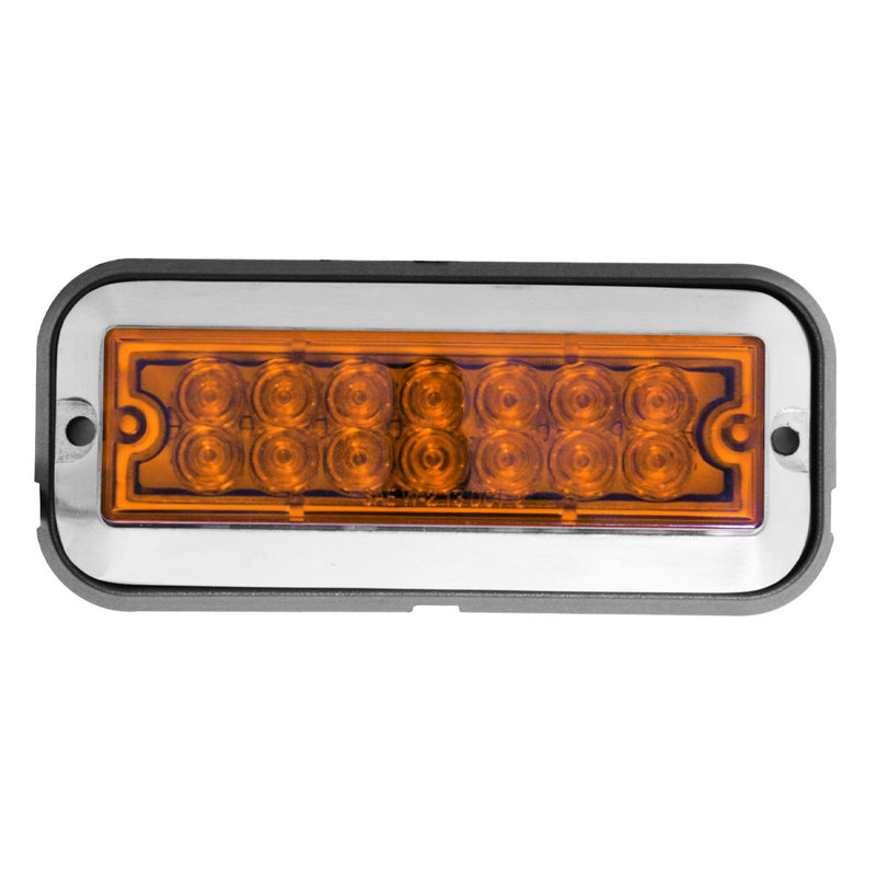  [AUSTRALIA] - Grand General 81820 Amber/Amber Medium Rectangular 14 LED Strobe Light