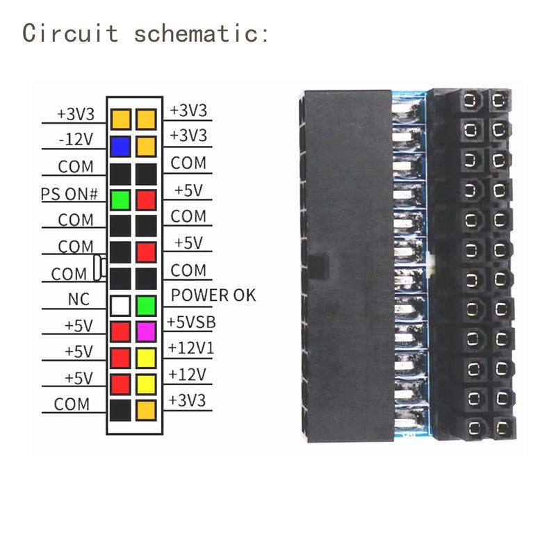  [AUSTRALIA] - WLGQ ATX 24Pin Male to 24pin Female 90 Degree Adapter caed Mainboard Motherboard for Desktops PC Supply
