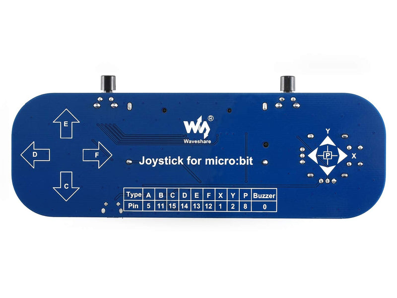  [AUSTRALIA] - Waveshare Gamepad Expansion Module for Micro:bit Joystick and Buttons Plays Music Powered from Battery Also Charges The Battery