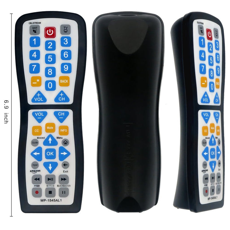 Luckystar 2 Device Universal Waterproof Easy Clean Remote Control Support for All Smart TV, LED/LCD TV, Apple TV,Vizio TV, LG, Samsung and Roku Player, BluRay DVD, Audio System - LeoForward Australia