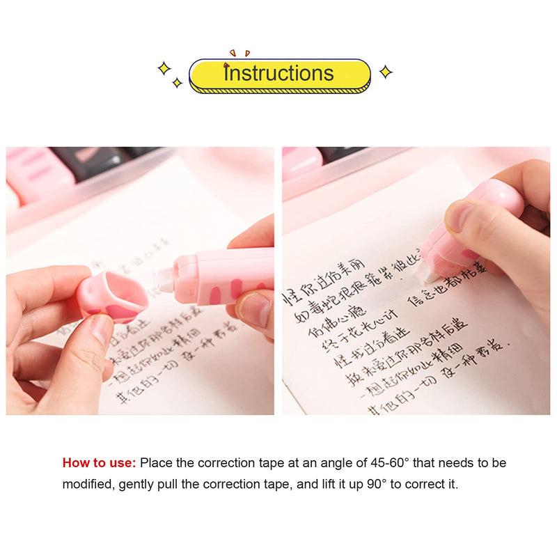  [AUSTRALIA] - 6 Pack Milk Cat Claw Cartoon Correction Tape, Cute Girl Net Red Correction Tape, for Kids Students Writing Office School Supplies