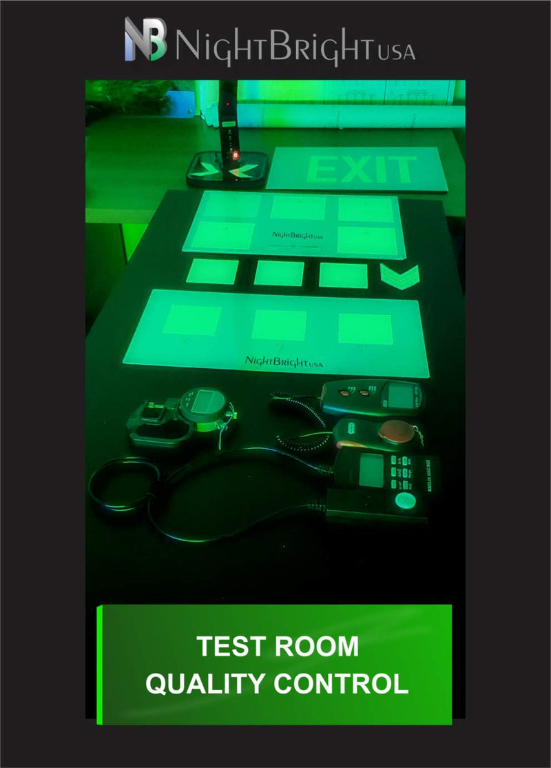  [AUSTRALIA] - Photoluminescent Exit Sign Green - Aluminum Code Approved UL 924 / IBC / NFPA 101 | NightBright USA Part Number ULG-050