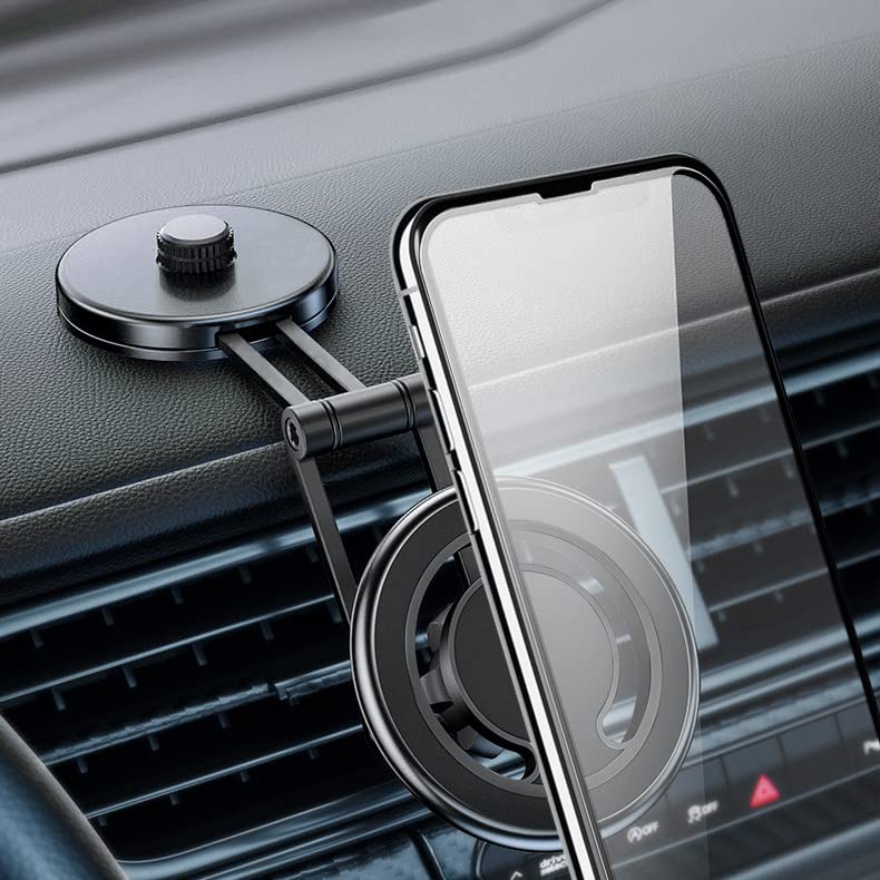  [AUSTRALIA] - Aniolzd for MagSafe Car Phone Mount Magnetic Phone Holder for Car Dashboard Dash Mobile Phone Stand Hands Free Mounts Cell Phone Holder Fit for iPhone 14 13 12 Pro Max Plus Mini Black