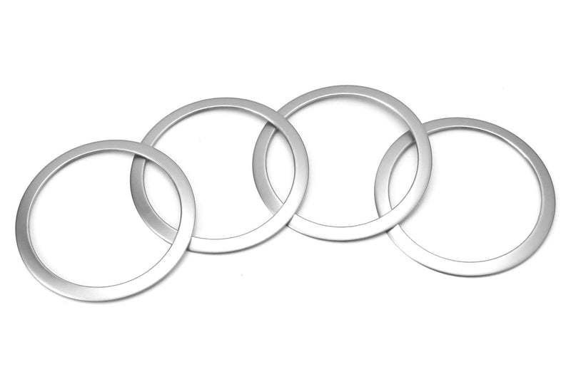  [AUSTRALIA] - iJDMTOY Set of 4 Silver Speaker Decoration Ring Cover Trims Compatible with 2012-2018 BMW F30 F31 3 Series 320i 328i 335i 340i M3 F32 F33 4 Series 428i 435i 440i F30 F32 3 4 Series