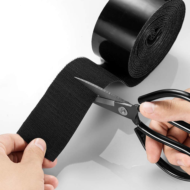  [AUSTRALIA] - GOHOOK 2 Inch Adhesive Black Hook and Loop Tape - 5 Yards, Heavy Duty Strips/Industrial Strength Sticky Fastener 1