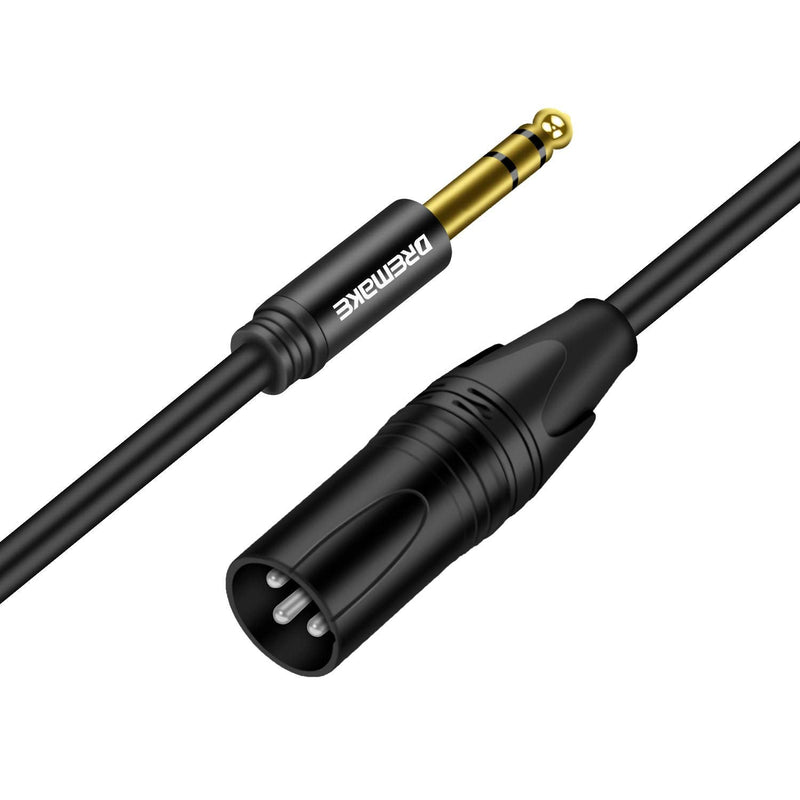  [AUSTRALIA] - DREMAKE 40 Foot TRS Stereo 6.35mm 1/4 Inch to XLR Balanced Mic Cable Male to Male Audio Patch Cord for Speakers, Amplifier 40FT/12M