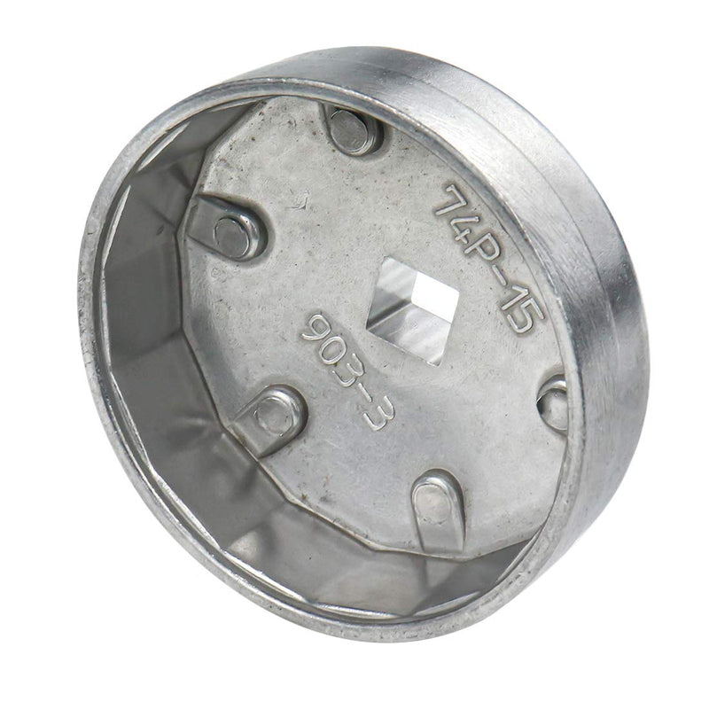  [AUSTRALIA] - Rannb 74mm Inside Dia 15 Flutes End Cap Oil Filter Wrench Auto Tool (Model 903-3) Model 903-3