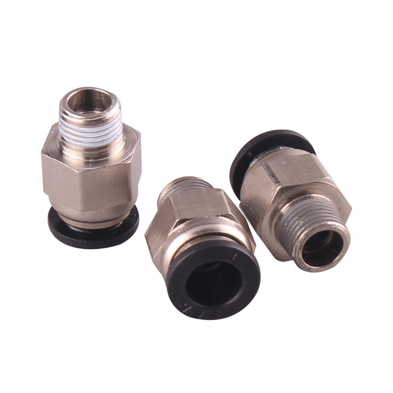  [AUSTRALIA] - 1/4 PT Male Thread 8mm Push in Joint Pneumatic Connector Quick Fittings 12 Pcs Ted Lele (8mm 1/4) 8mm 1/4