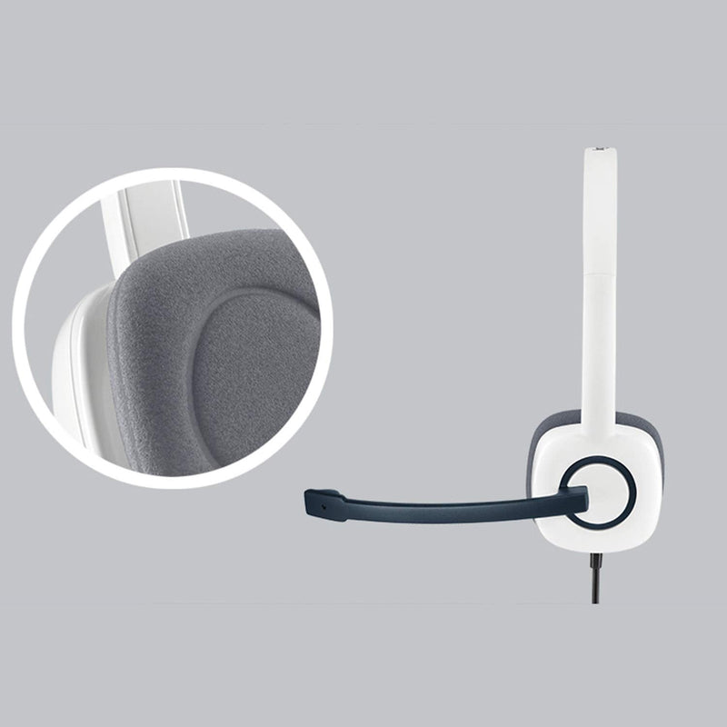  [AUSTRALIA] - Logitech Stereo Headset H150 with Noise Cancelling Mic - Bulk Packaging - Cloud White