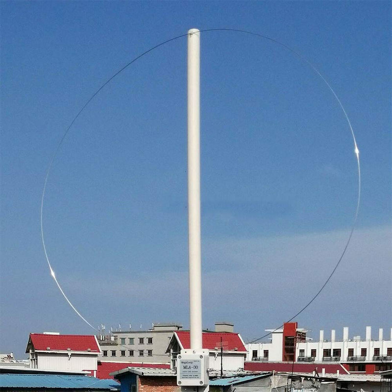  [AUSTRALIA] - MLA-30+ Loop Antenna, 100kHz-30MHz Active Receiving Antenna, Rainproof Loop Antenna for HA SDR Short Medium Wave Radio, with 10m Feeder,Built-in Low Noise Amplifier,for Rooftop,Balcony MLA-30+