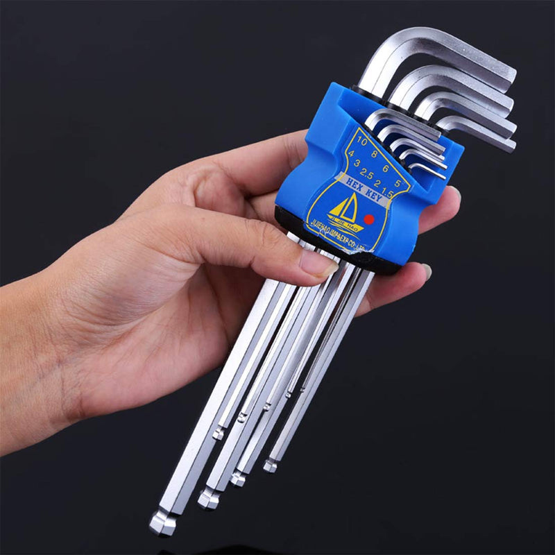 9PCS Extra Long Hex Wrench Allen Key Socket Hexagonal Wrenches Set Spanner For Repair Bicycle Hand tool Set Extra long Hexagonal Wrenches Set - LeoForward Australia