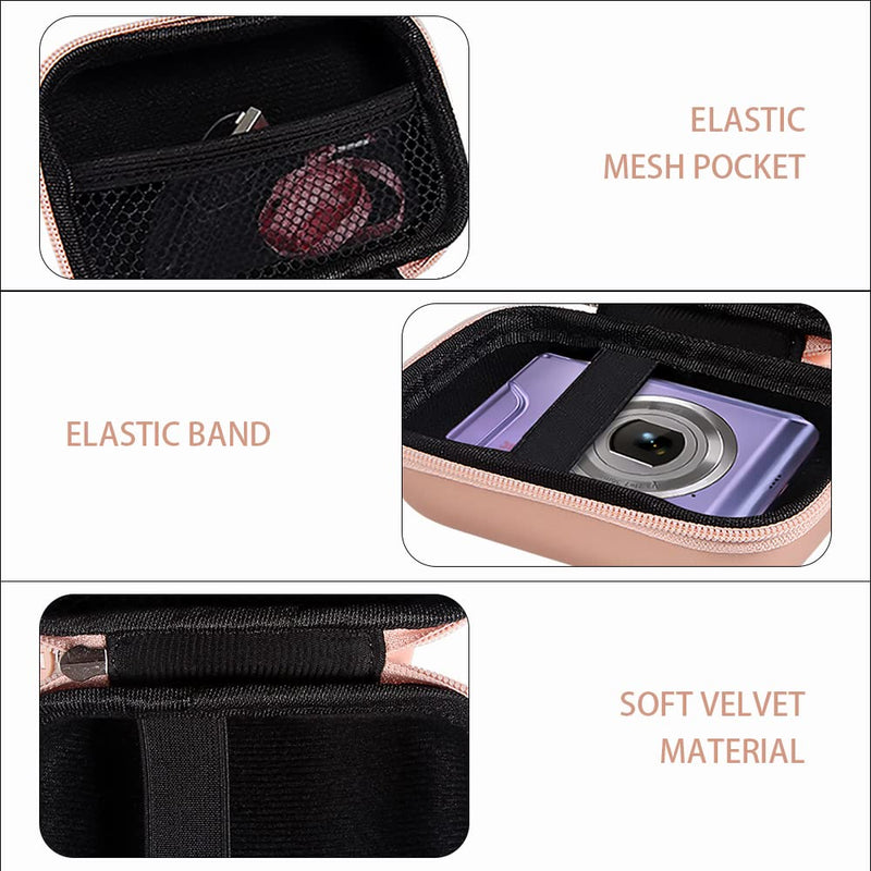  [AUSTRALIA] - Leayjeen Digital Camera Case Compatible with Lecran/Besungo and Many More Compact Portable Mini Digital Video&Photography Camera for Students, Teens, Kids (Case Only) gold