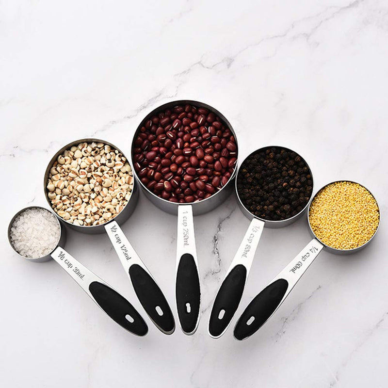  [AUSTRALIA] - Warmheart Measuring Cups and Magnetic Measuring Spoons Set, Stainless Steel 5 Cups and 7 Spoons and 1 Levele (13 Measuring Cups Set) 13 Measuring Cups Set