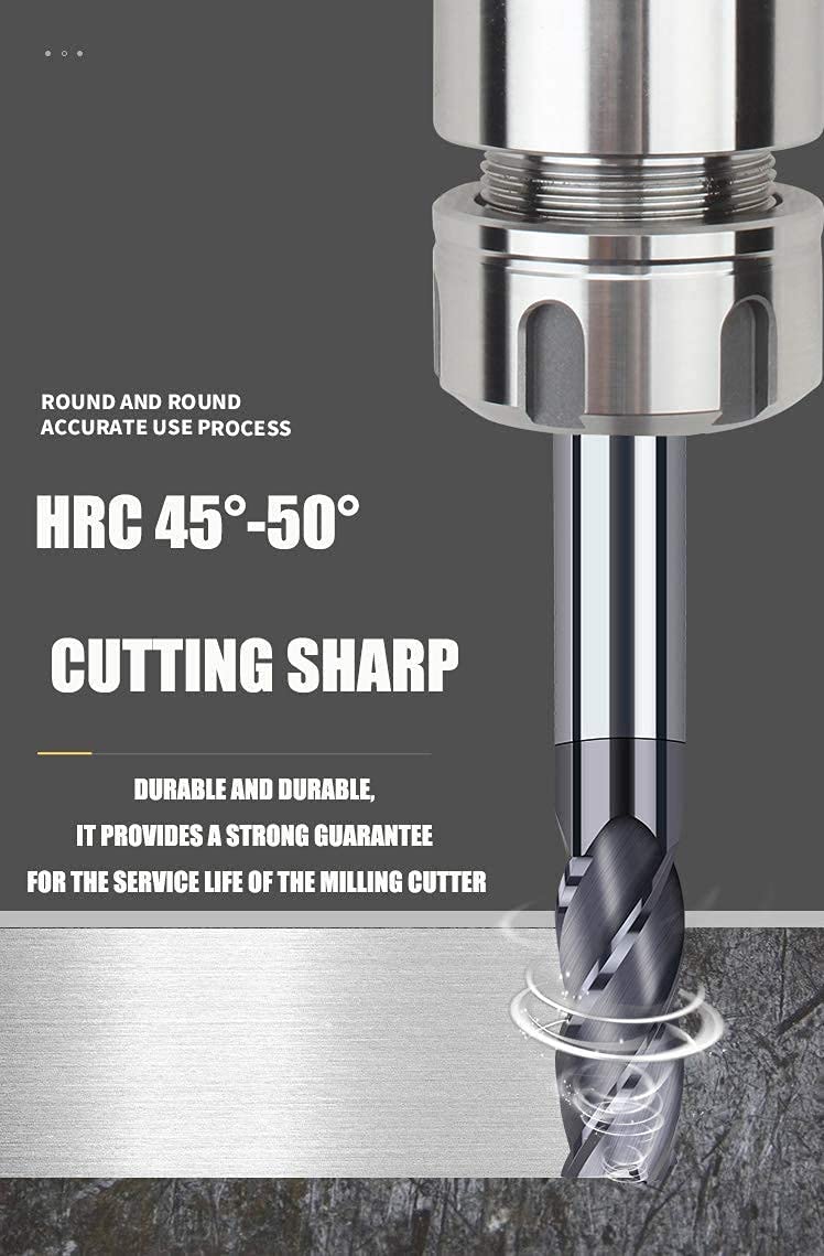  [AUSTRALIA] - 8pcs 2-12mm CNC Square Nose End Mills,Carbide Tungsten Steel 4 Fultes Milling Cutter, Router Bits Rotary Bits Tool Straight Shank 2-12mm