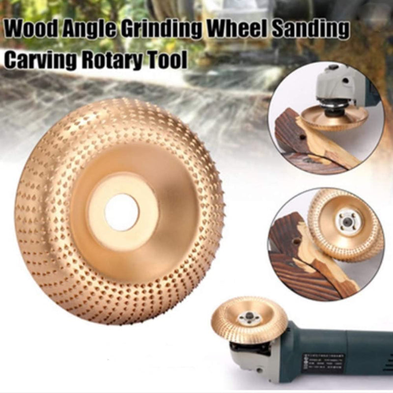  [AUSTRALIA] - Grinding Wheel 4 inch Wood Forming Wheel for polishing Wood Forming Discs with a 5/8" Angle Grinder(Golden) Golden