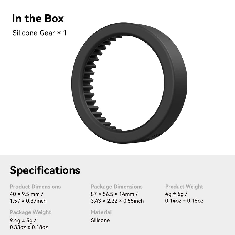  [AUSTRALIA] - SmallRig Silicone Gear for Follow Focus, Focus Ring for M0.8-43T Gear, Driven by Friction Independently, Supporting SLR/Mirrorless Lens - 3852