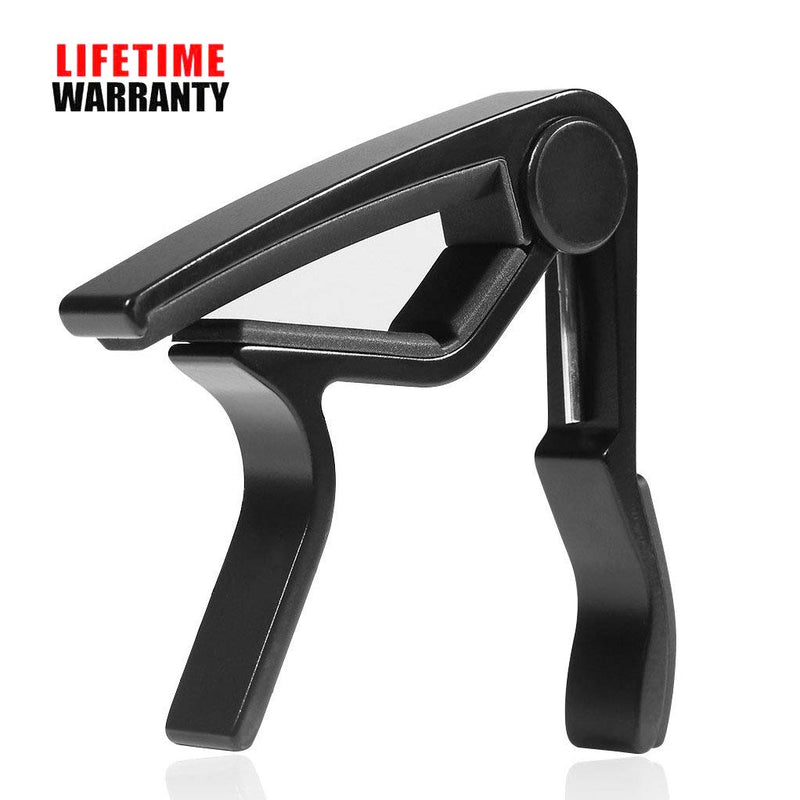 WINGO Quick-Change capo for Acoustic and Electric Guitars with 5 Picks for Free, Black. - LeoForward Australia