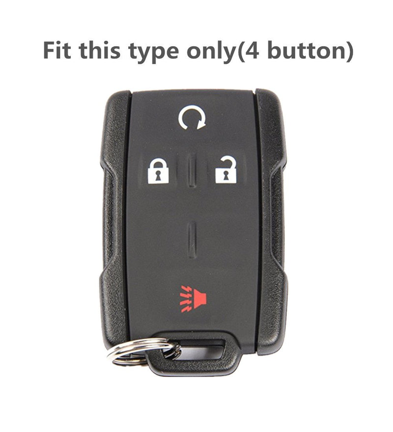  [AUSTRALIA] - KAWIHEN 2pcs Silicone Smart Remote Key Fob Cover Protector For Chevrolet GMC 4 Button