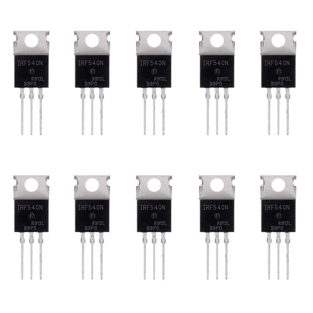  [AUSTRALIA] - BOJACK IRF540 MOSFET Transistors IRF540N 33A 100V N-Channel Power MOSFET TO-220AB (Pack of 10)