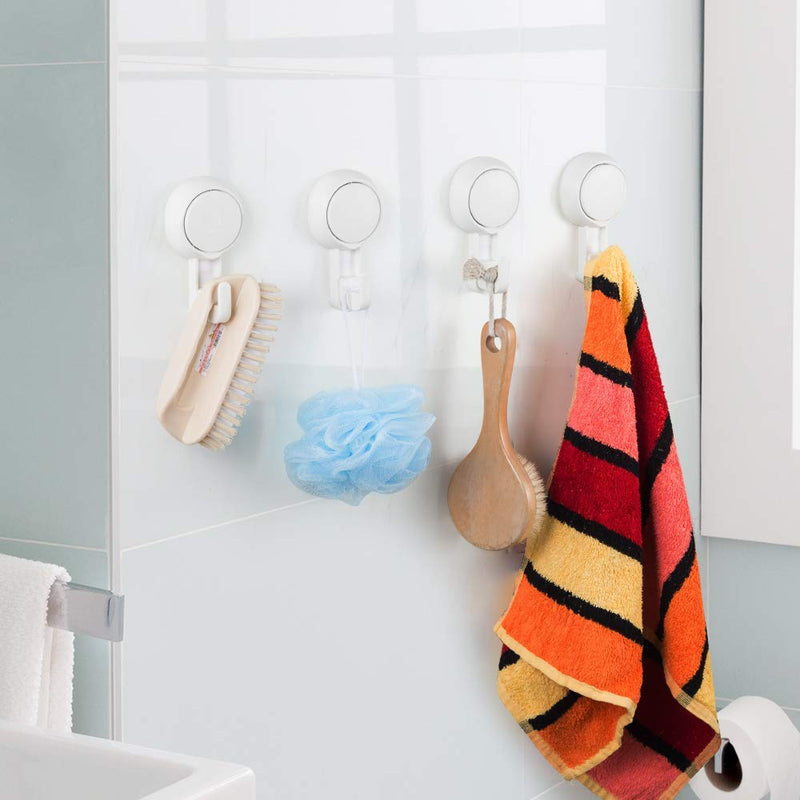  [AUSTRALIA] - Teletrogy Suction Hooks Vacuum Suction Cup Hooks for Shower Powerful Shower Hooks Suction Wall Hooks for Tiled Walls Bathroom Hooks for Towels Chrome Loofah Robe -Utility Hooks 2 Pack 2 Pack Suction Hook