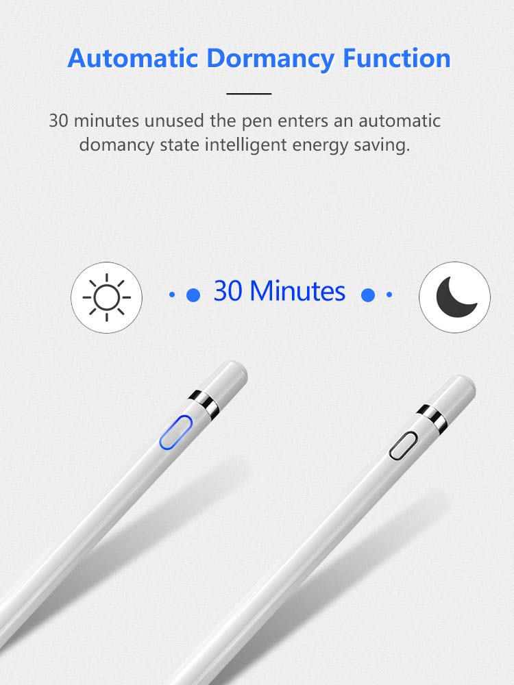 Stylus Pens for Touch Screens, Fine Point Stylus Compatible with Touch Screens, Tablet Pen for Precise Writing & Drawing, Digital Pencil for i-Pad/Smart Phones and Other Tablets (White) White - LeoForward Australia