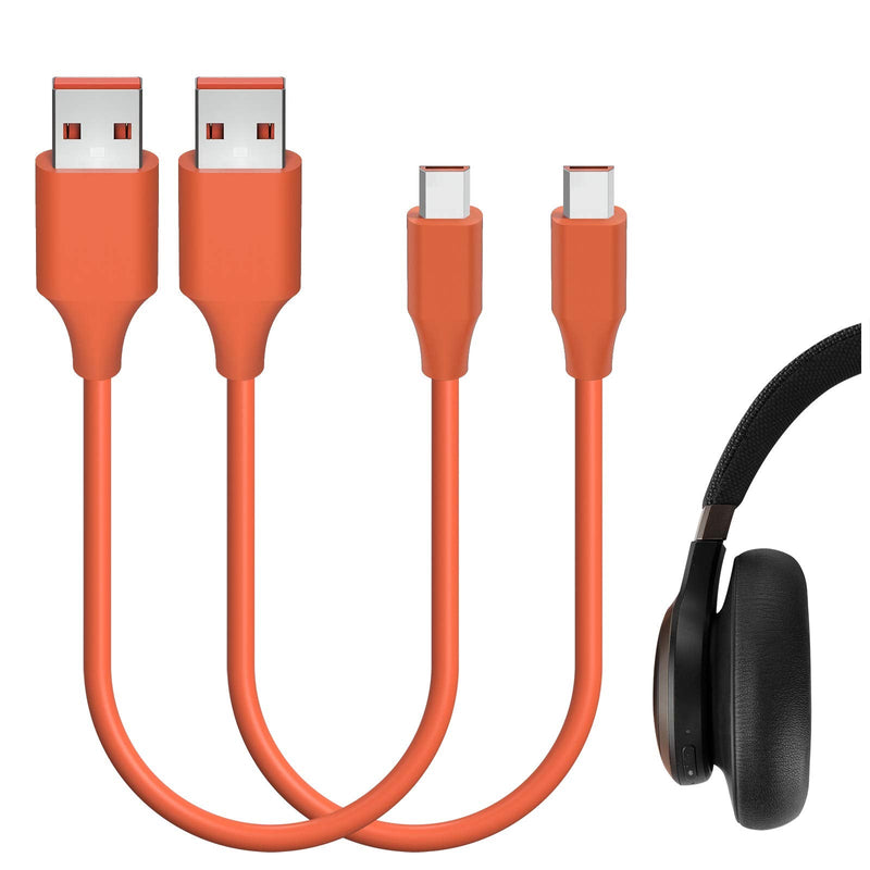  [AUSTRALIA] - GEEKRIA Micro-USB Headphones, Earbuds Short Charger Cable, Compatible with JBL Endurance Peak, Live 400BT, 500BT Charger, USB to Micro-USB Replacement Power Charging Cord (1 ft / 30 cm 2 Pack)