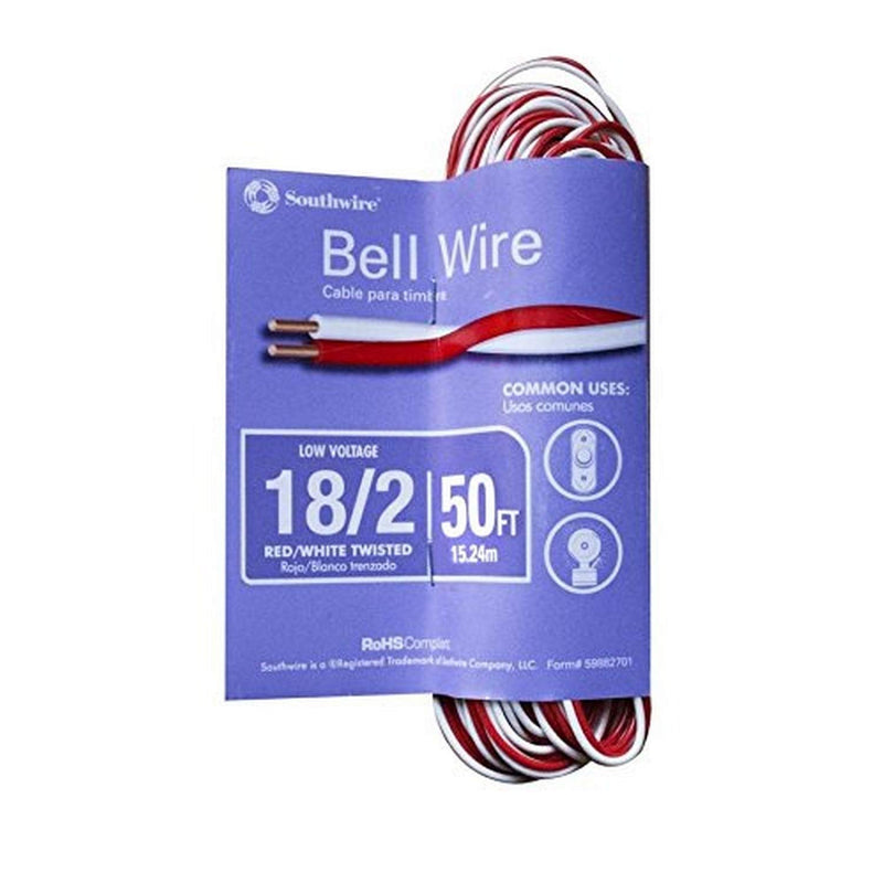  [AUSTRALIA] - Southwire 64267201 Red/White Bell Wire, 50 Foot