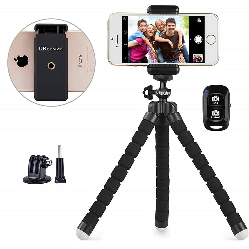  [AUSTRALIA] - UBeesize Phone Tripod, Portable and Adjustable Camera Stand Holder & 12’’ Ring Light with Tripod, Selfie Ring Light with 67’’ Tripod Stand, Compatible with Phones, Cameras and Webcams Holder + Stand