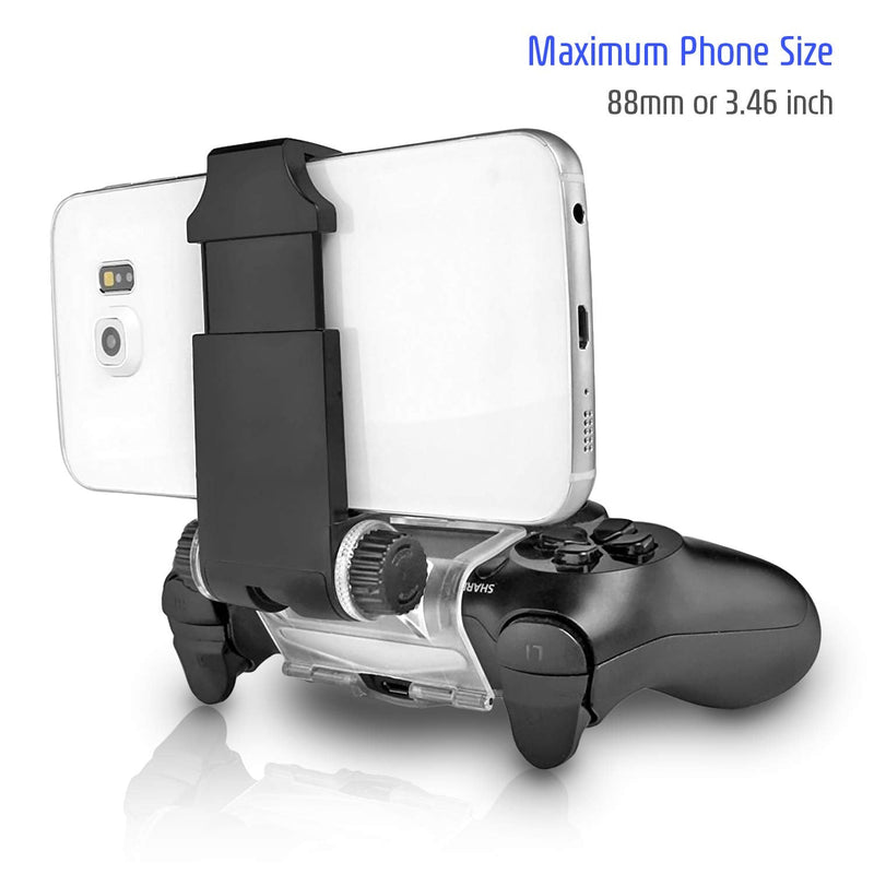  [AUSTRALIA] - PS4 Controller Phone Mount, ADZ PS4 Phone Mount Smart Clip for PS4 Dualshock 4 Controller Compatible with iPhone, Android and PS4 Remote Play