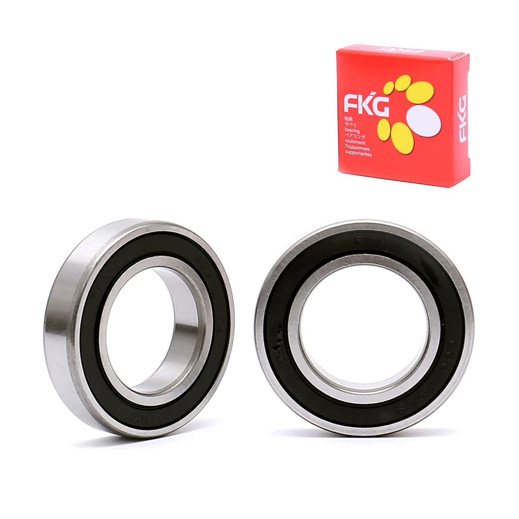  [AUSTRALIA] - FKG 6007-2RS 35x62x14mm Deep Groove Ball Bearing Double Rubber Seal Bearings Pre-Lubricated 2 Pcs