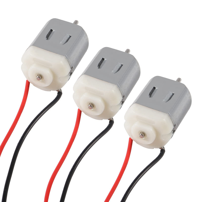  [AUSTRALIA] - Alinan 3pcs 1V-6V Type 130 Miniature DC Motors with 15cm Wire 1 Pin Male Dupont Cable for Arduino Hobby DIY Projects cwd